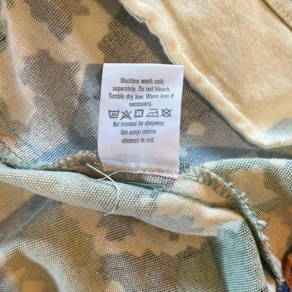 Digital Camo Print Hooded Jacket Blue, Green, Pumpkin White Girl SZ XL‌‌‌‌‌‌